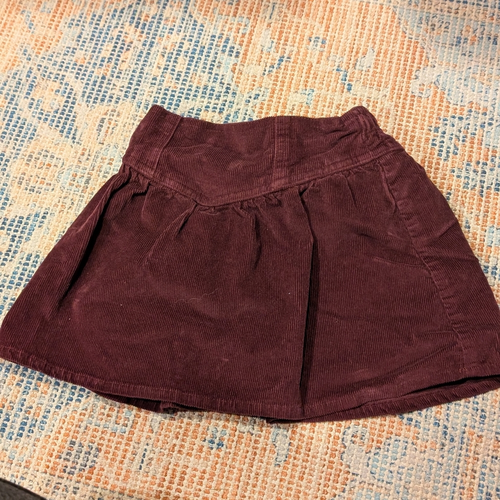 Abercrombie & Fitch Maroon Corduroy Skirt